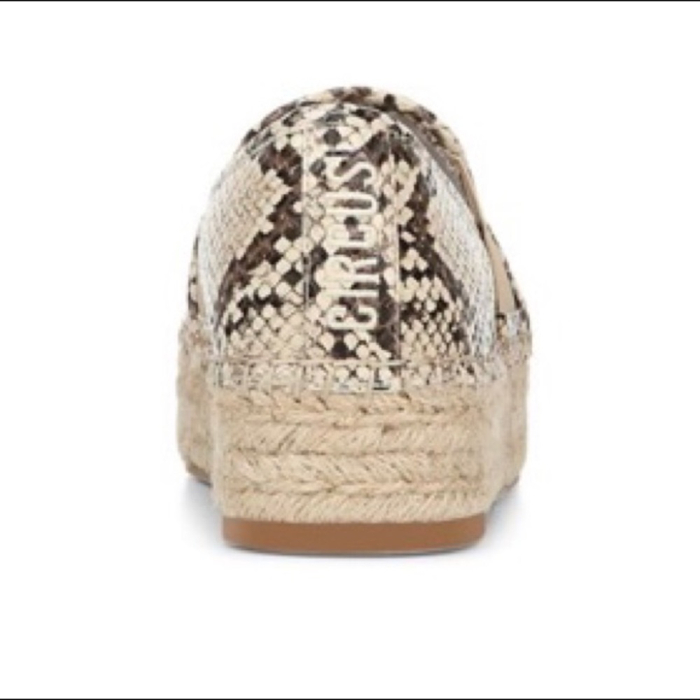 NIB Women’s Snakeskin Espadrille Platform Loafers | Slip-On Casual Flats - Picture 7 of 10